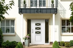 Residential door in multifamily home