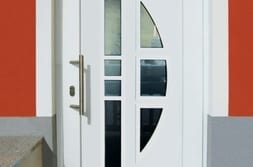 Residential door in multifamily home